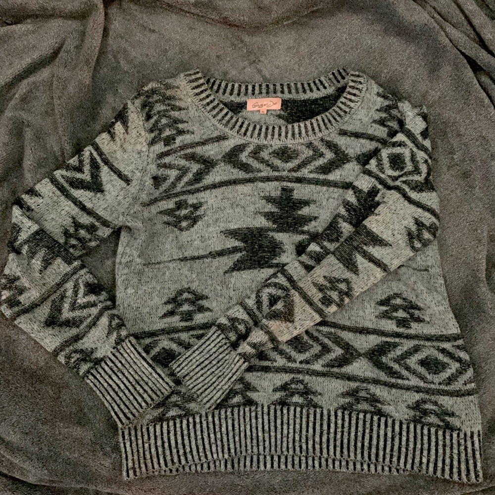 Gray Patterned Sweater